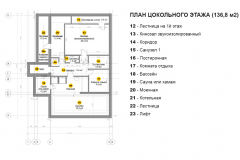 Поэтажный план. Цокольный этаж